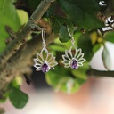 Boucles d'Oreilles Argent 925 & Améthyste [0661]