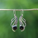 Boucles d'Oreilles Argent 925 & Coquillage Noir [0666]