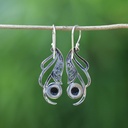 Boucles d'Oreilles Argent 925 & Coquillage Noir [0666]