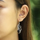 Boucles d'Oreilles Argent 925 & Coquillage Noir [0666]
