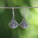 Boucles d'Oreilles Argent 925 & Améthyste [0670]