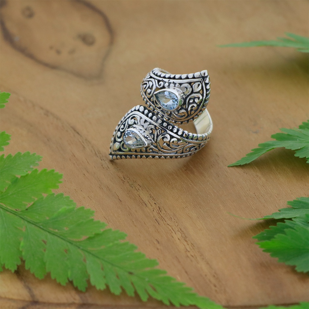 Bague Argent 925 & Topaze bleu [1131]