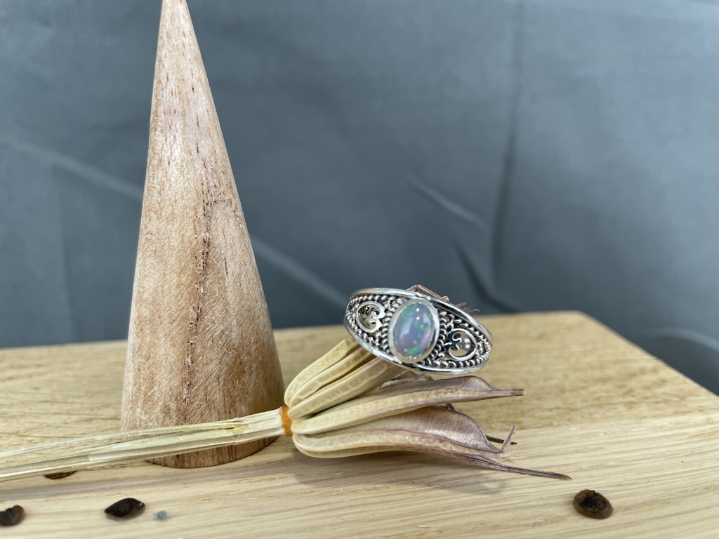 Bague Argent 925 & Opale Ethiopienne [1038]