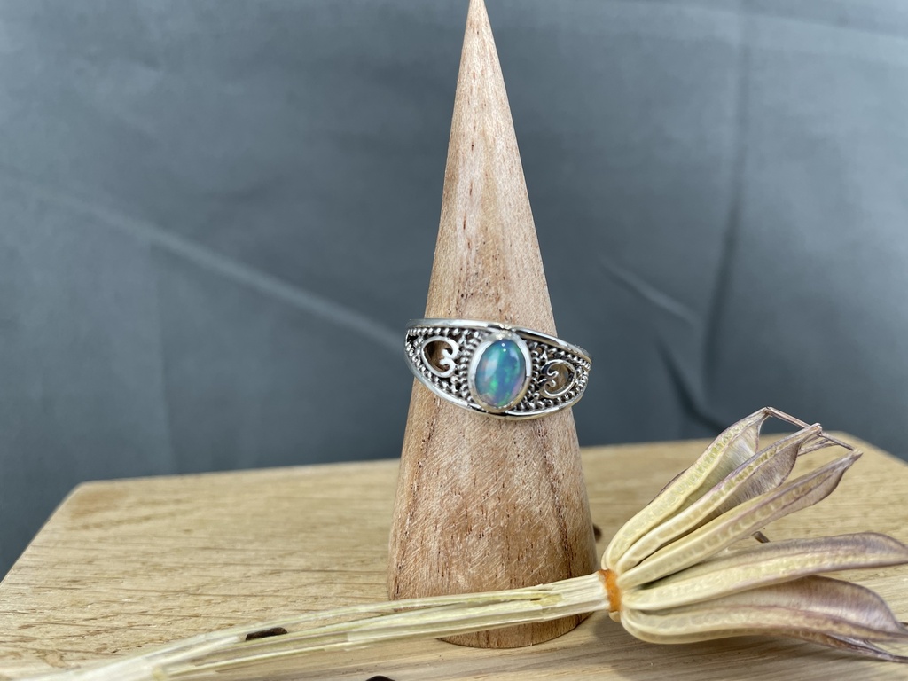 Bague Argent 925 & Opale Ethiopienne [1026]
