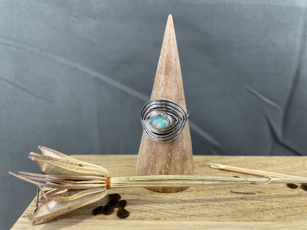 Bague Argent 925 & Opale Ethiopienne [1034]