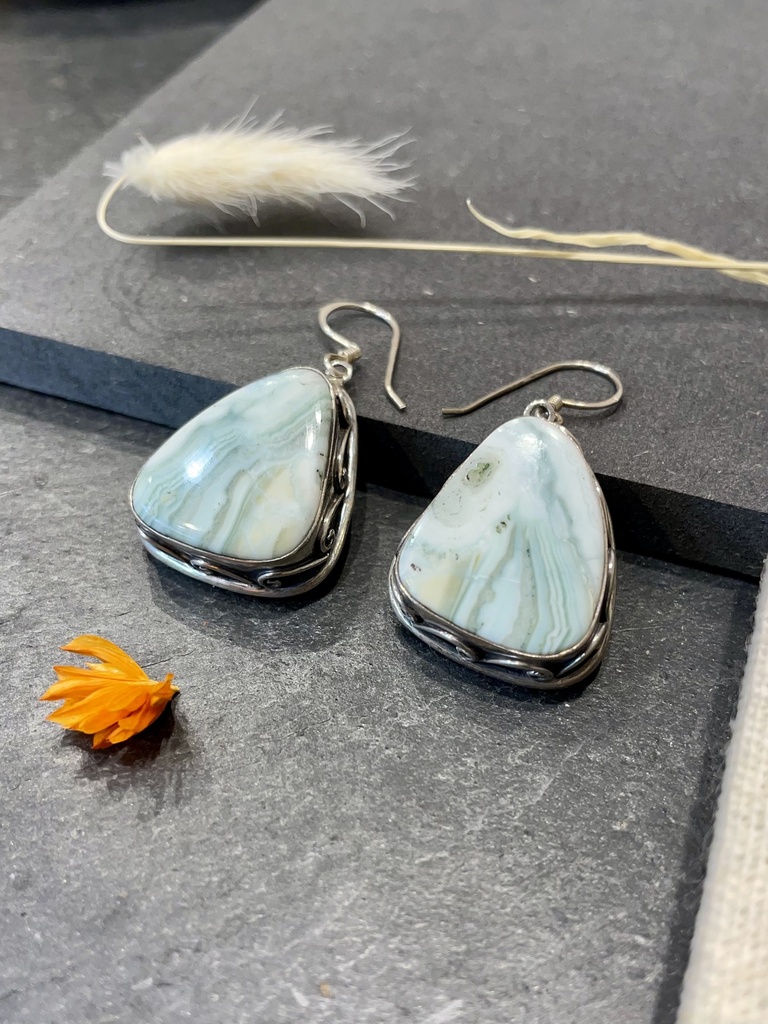 Boucles d'Oreilles Argent 925 Pierres Naturelles [0013]