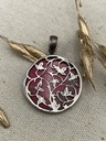 Pendentif Argent 925 & Corail & Résine [0022]