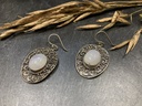 Boucle d'Oreille Argent 925 & Pierre de lune [0109]