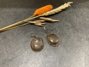 Boucle d'Oreille Argent 925 & Agate mousse [0188]