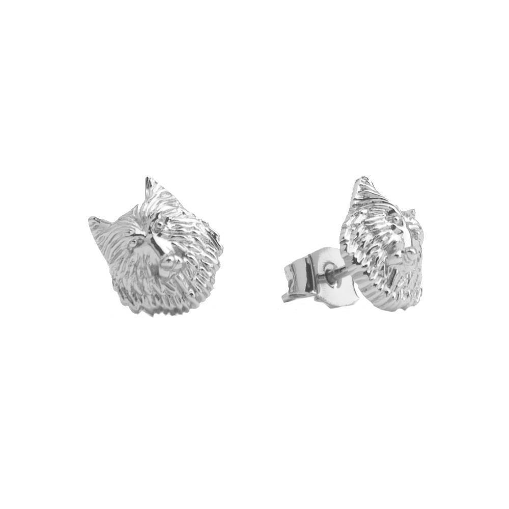 Boucles d'Oreilles Parade Earrings Wolf Silver 