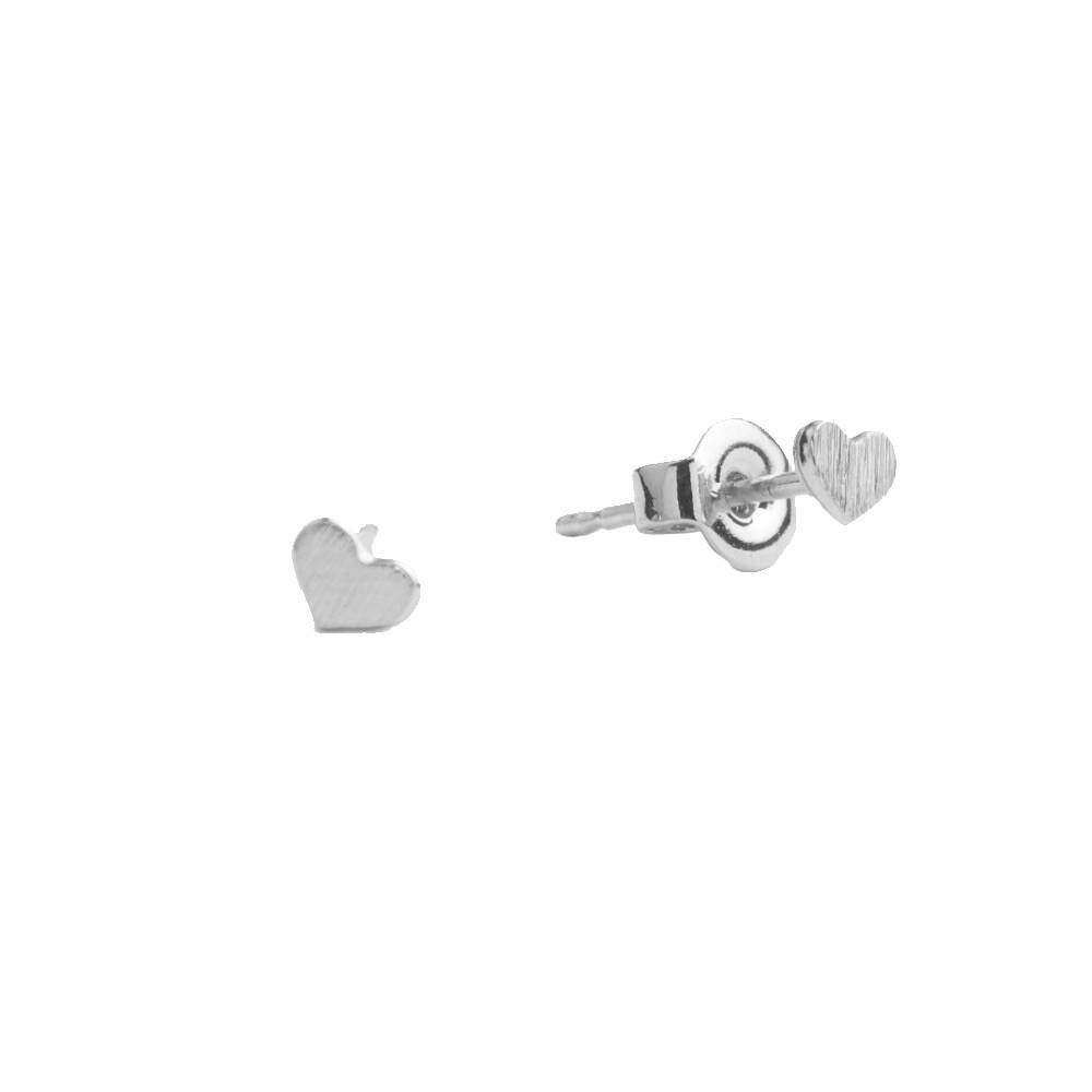 Boucles d'Oreilles Petite Earrings Heart Silver 