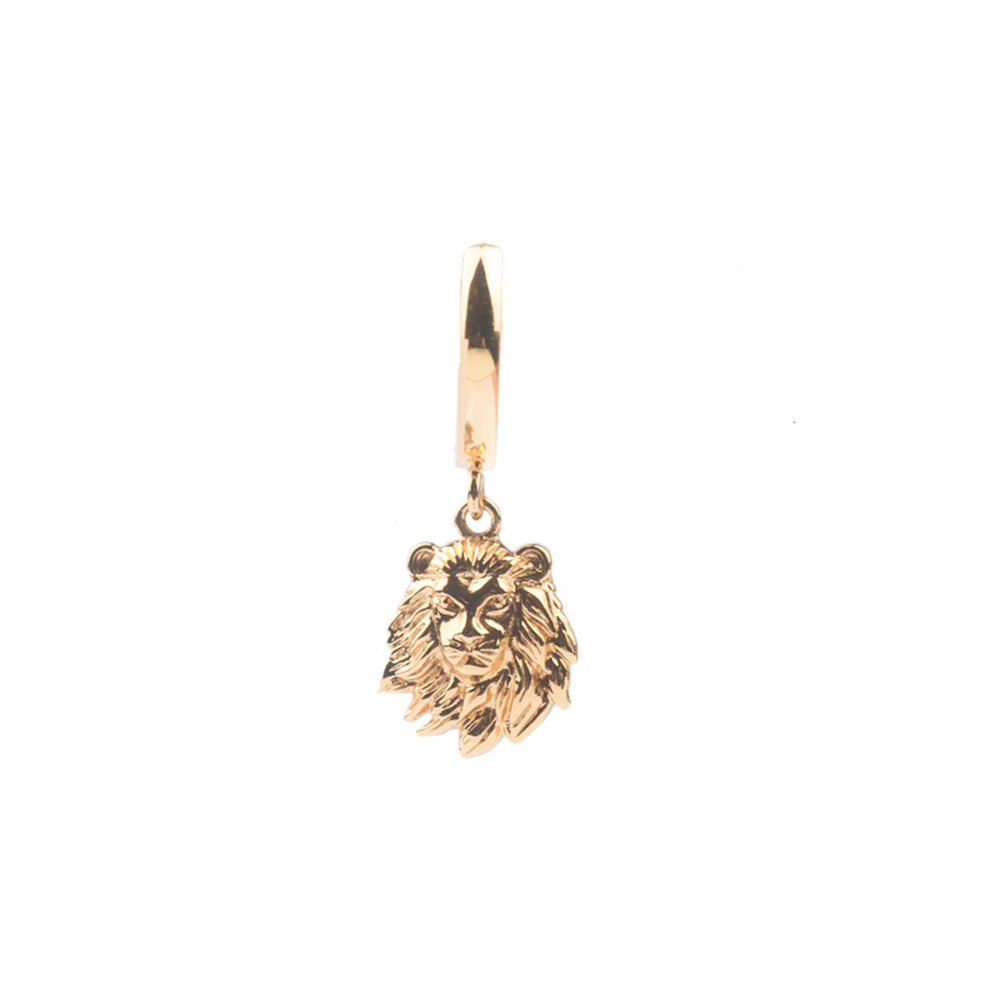 Boucles d'Oreilles Souvenir Earrings Lion Gold 