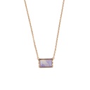 Collier Amour Rectangle Marble lilac Gold 