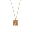 Collier Charm Necklace Panter Square Gold 
