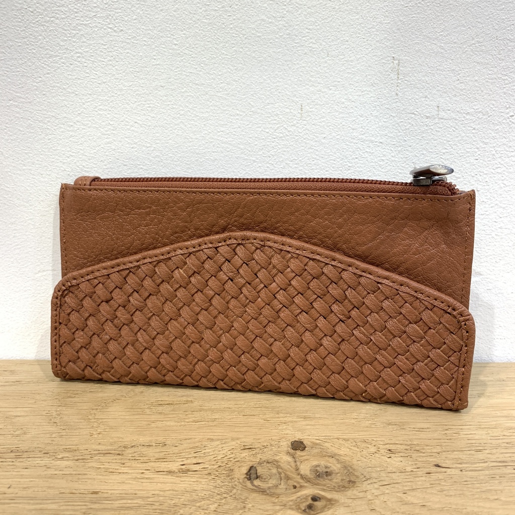 Portefeuille Cuir Tina Cognac - Léa Toni
