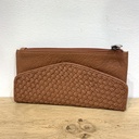 Portefeuille Cuir Tina Cognac - Léa Toni