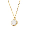 Galaxy Necklace Globe White Howlite Gold [Collier]
