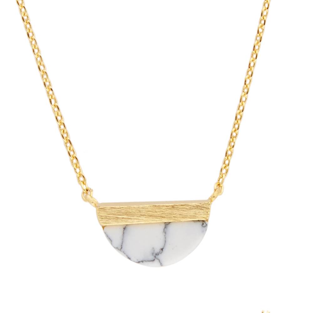 Galaxy Necklace Moon B White Howlite [Collier]