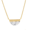 Collier Galaxy Necklace Moon B White Howlite 