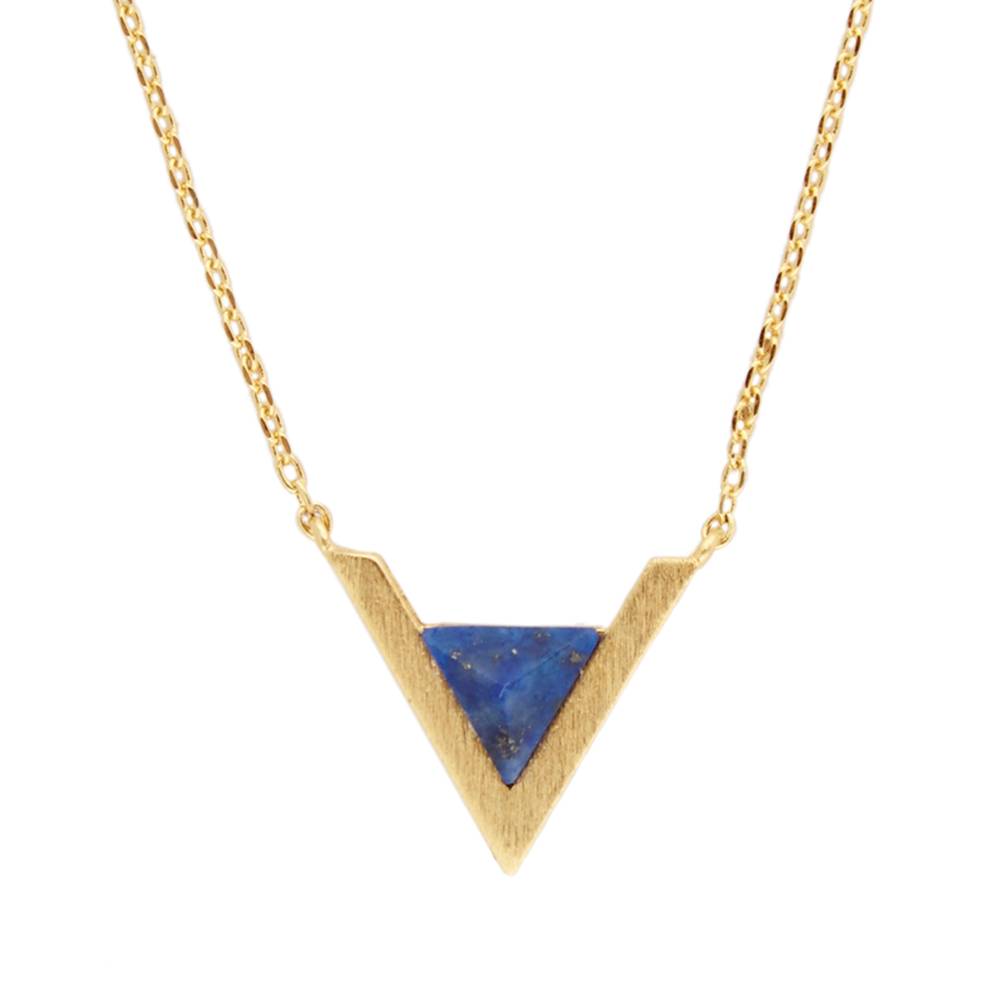 Collier Galaxy Necklace Triangle A Blue Lapis Lazuli 