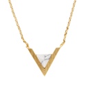 Galaxy Necklace Triangle A White Howlite [Collier]