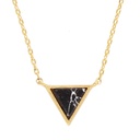 Galaxy Necklace Triangle C Black Howlite [Collier]
