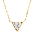 Collier Galaxy Necklace Triangle C White Howlite 