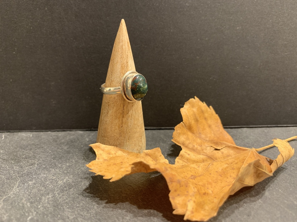 Bague Argent 925 & Jaspe Sanguin [0224]