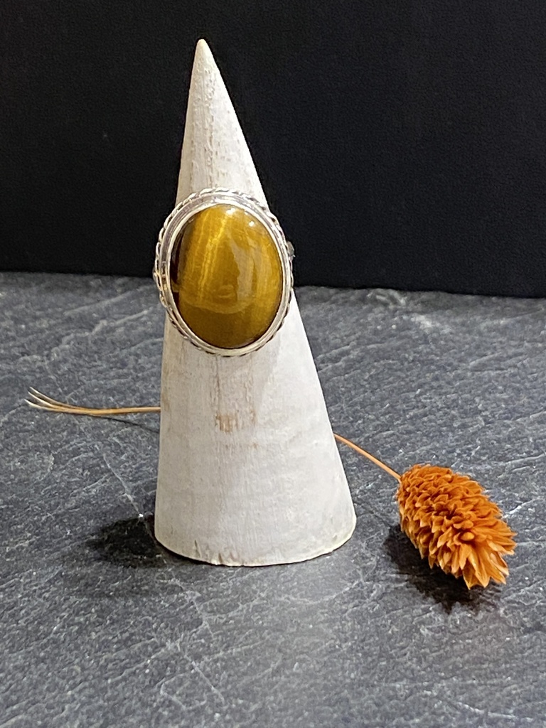 Bague Argent 925 & Œil de Tigre [0314]