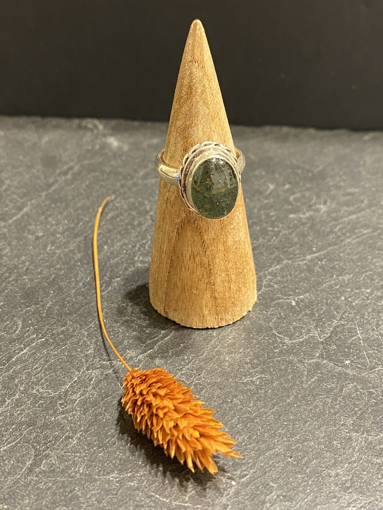 Bague Argent 925 & Agate Mousse [0337]