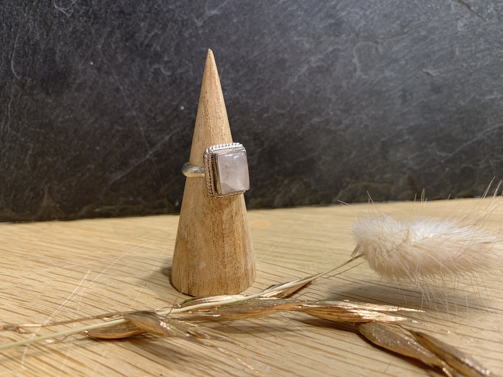 Bague Argent 925 & Quartz Rose [0560]