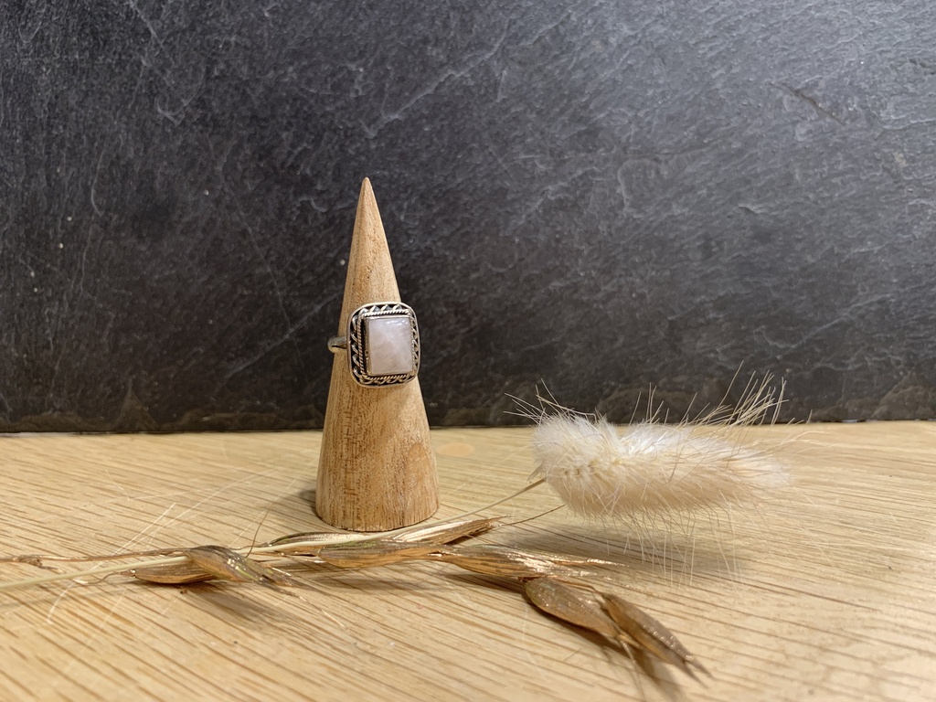 Bague Argent 925 & Quartz Rose [0576]