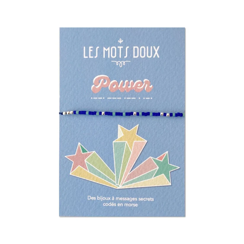 Bracelet Morse Power Cobalt & Argenté - Les Mots Doux