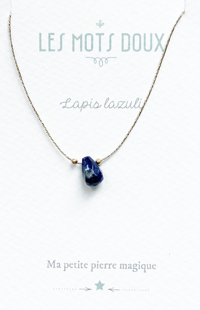 Collier Lapis Lazuli & Doré