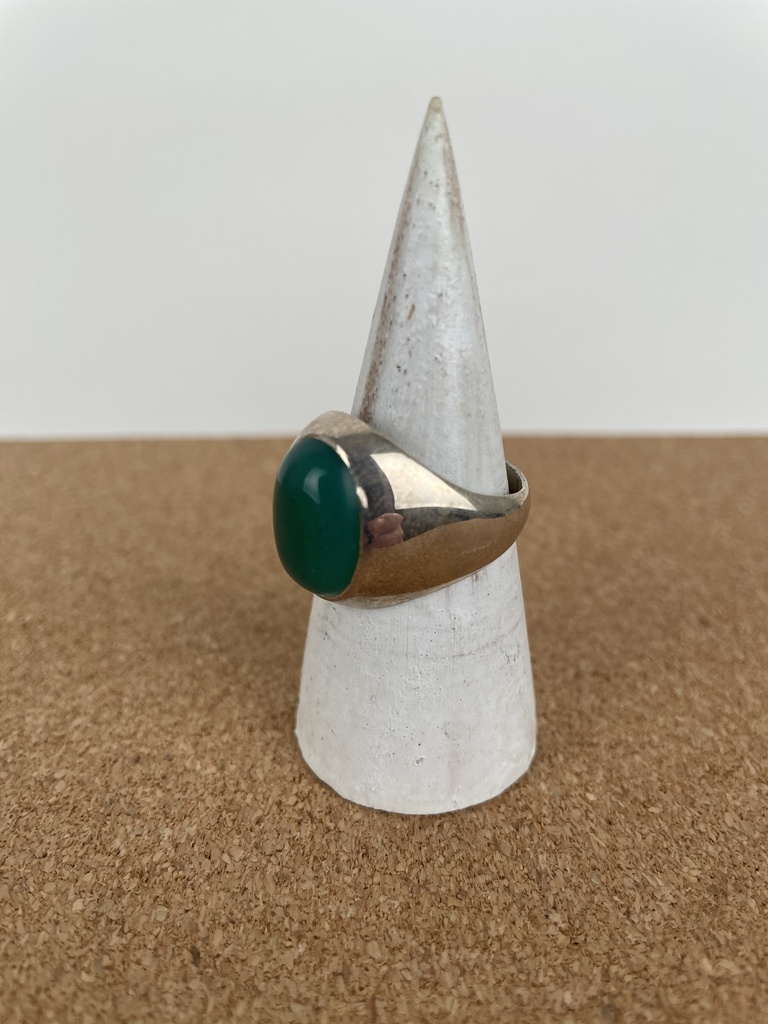 Bague Argent 925 & Onyx Teintée [0951]