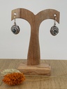 Boucles d'Oreilles Argent 925 & Topaze Bleu [0461]