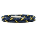 Bracelet Chevron en Coton Bleu - Loop and Co
