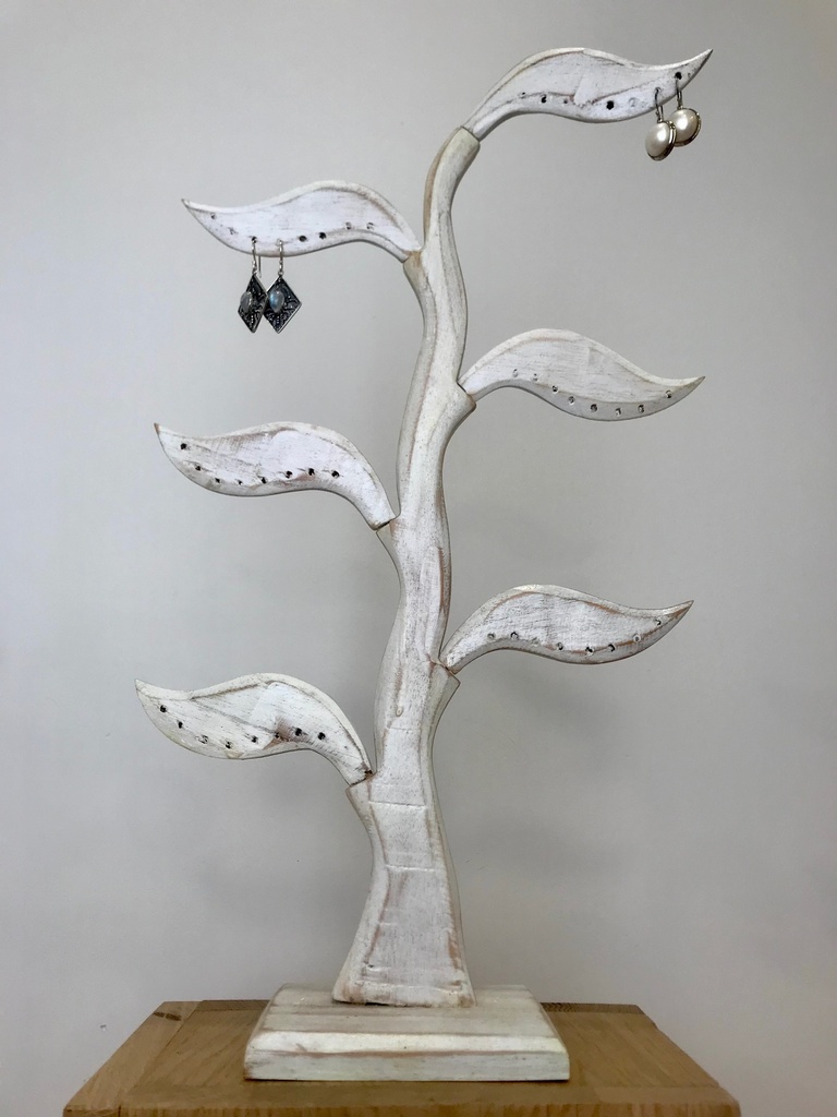 Arbre à bijoux en bois couleur blanche - Big Panda