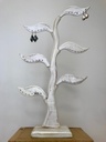 Arbre à bijoux en bois couleur blanche