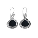 Boucles d'Oreilles Argent 925 & Coquillage Noir [0518]
