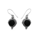 Boucles d'Oreilles Argent 925 & Coquillage Noir [0561]