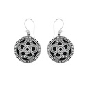 Boucles d'Oreilles Argent 925 & Coquillage Noir [0570]