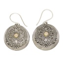 Boucles d'Oreilles Argent 925 & Plaquage Or [0624]