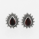Boucles d'Oreilles Argent 925 & Grenat [0705]