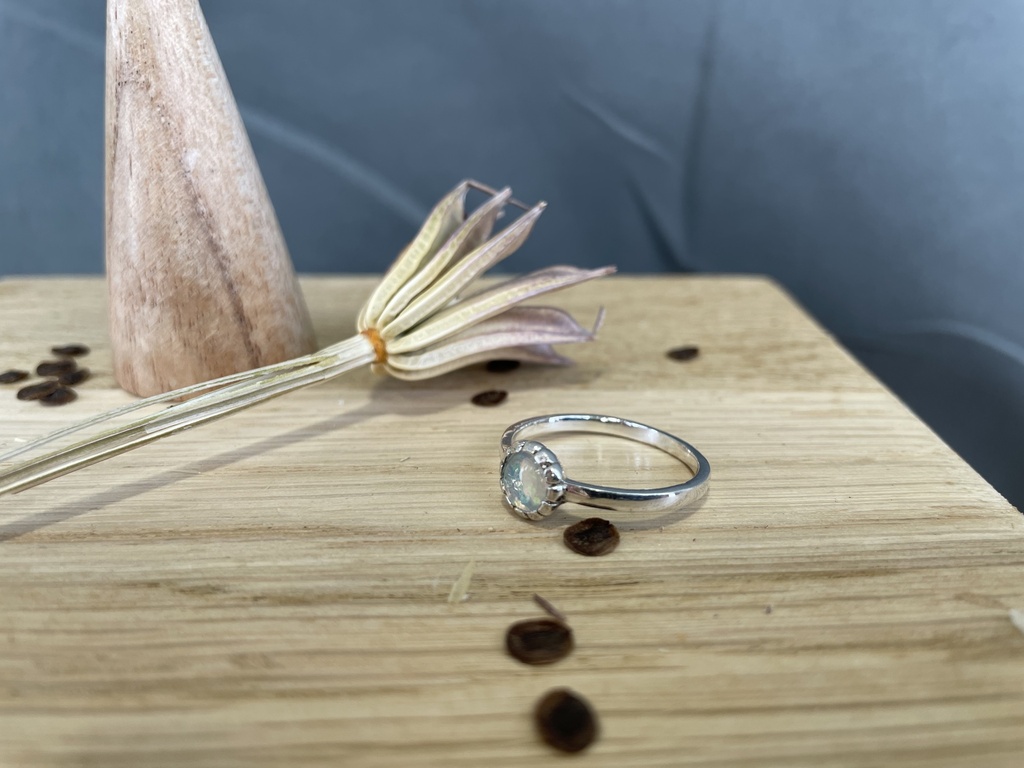 Bague Argent 925 & Opale Ethiopienne [1045]