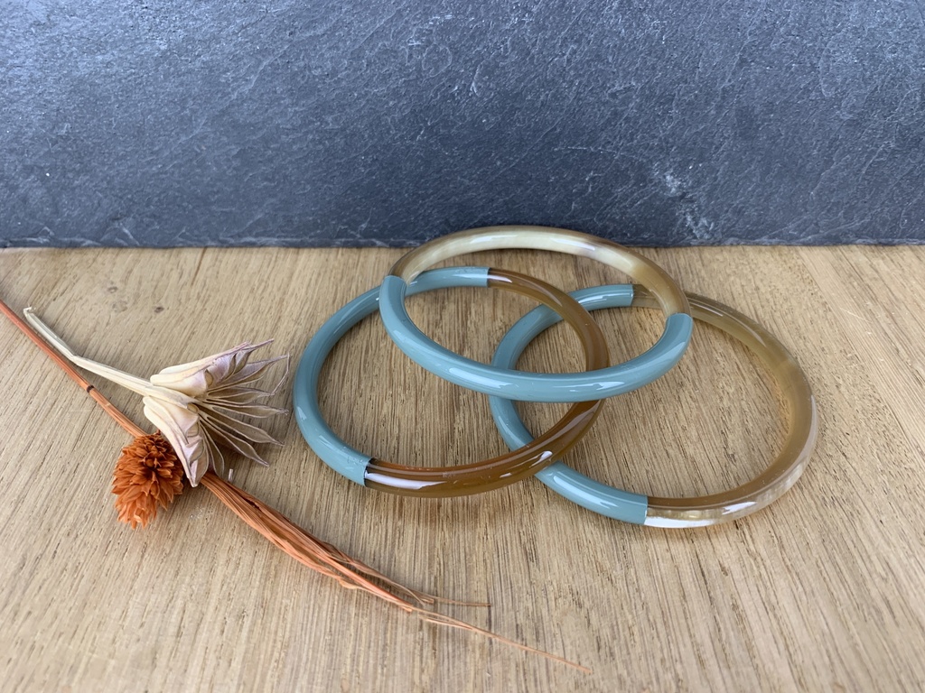 Jonc - Sauge - Medium - Corne de buffle & laque - Soyang