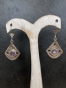 Boucles d'oreilles Touareg Argent 925 & Améthyste [0745]