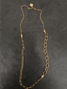 Collier doré maille mixées - Shabada