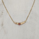 Collier 'Calipso' & Agate rose - By Garance