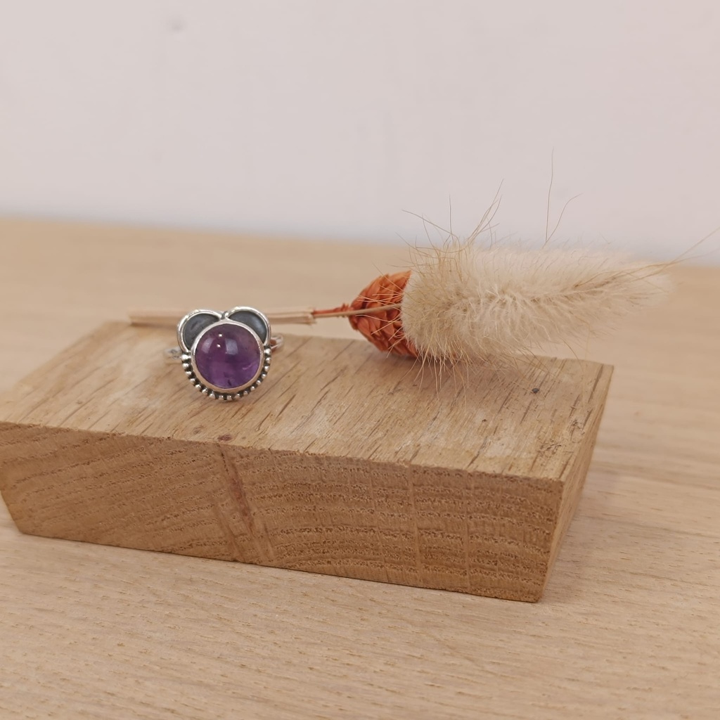 Bague Argent 925 & Améthyste [1473]